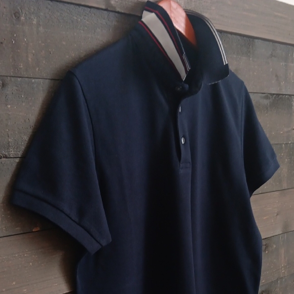 French Connection Dark Blue Polo Shirt - Picture 3 of 8
